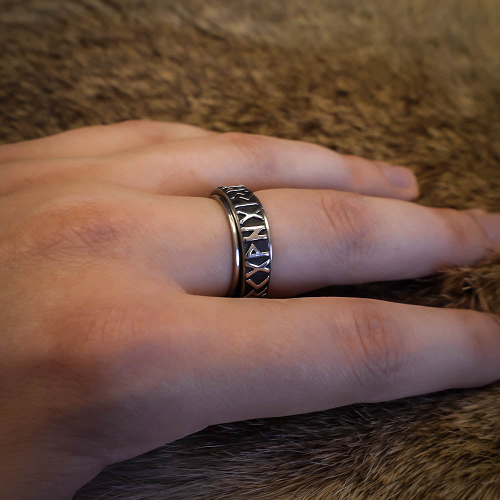Rune Spinner Ring - Stainless Steel