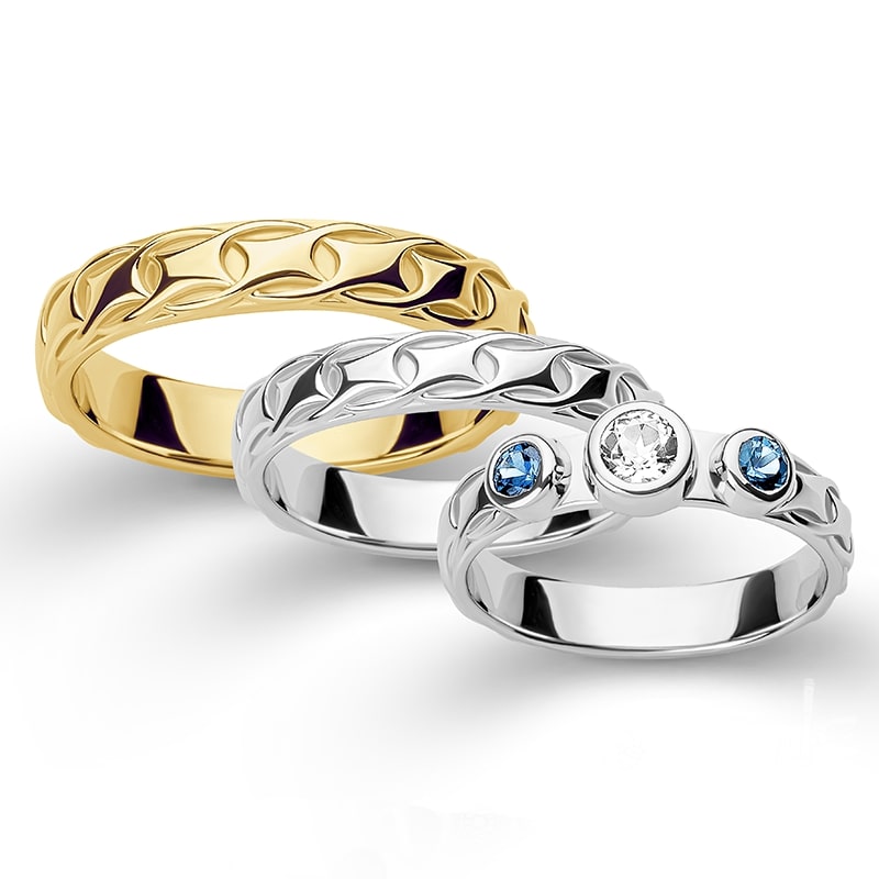 Handcrafted Ornamental Weave Band - Gold