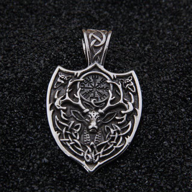 Cernunnos Celtic Shield Pendant - Stainless Steel