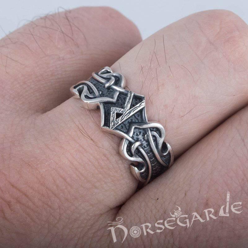 Handcrafted Celt Ornament Raido Band - Sterling Silver