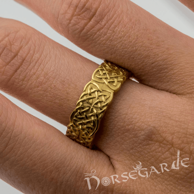 Handcrafted Celtic Knot Band - Gold