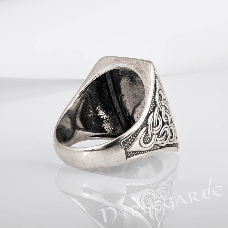 Handcrafted Fenrir Signet Ring - Sterling Silver