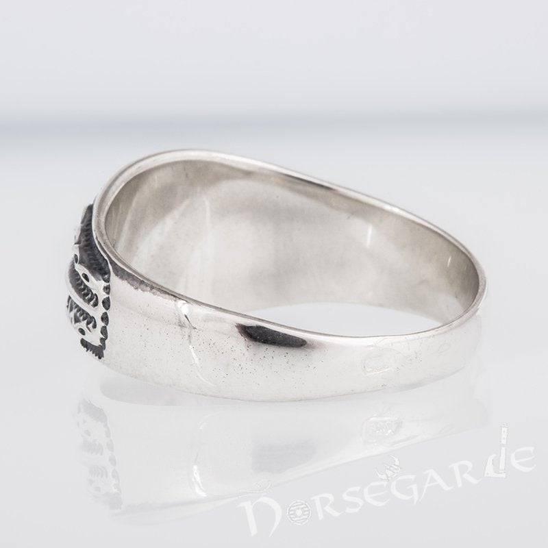 Handcrafted Norse Decoration Pattern Ring - Sterling Silver