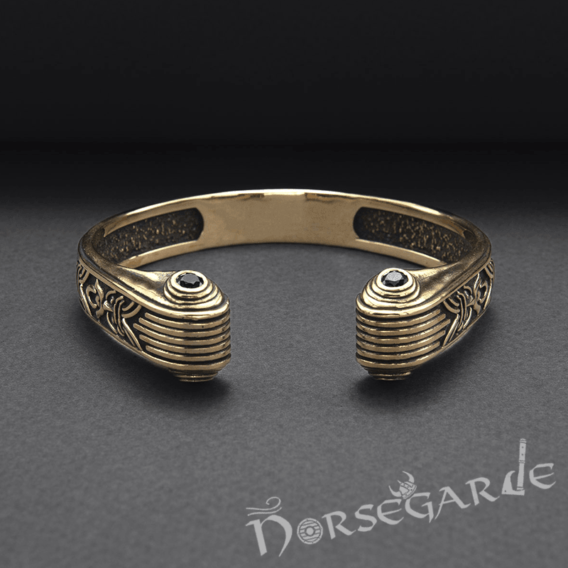 Handcrafted Valhalla Warrior Torc Bracelet - Bronze