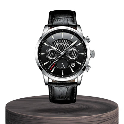 Rowan | Trendy Army-Inspired Leather Timepiece Watch | 42mm