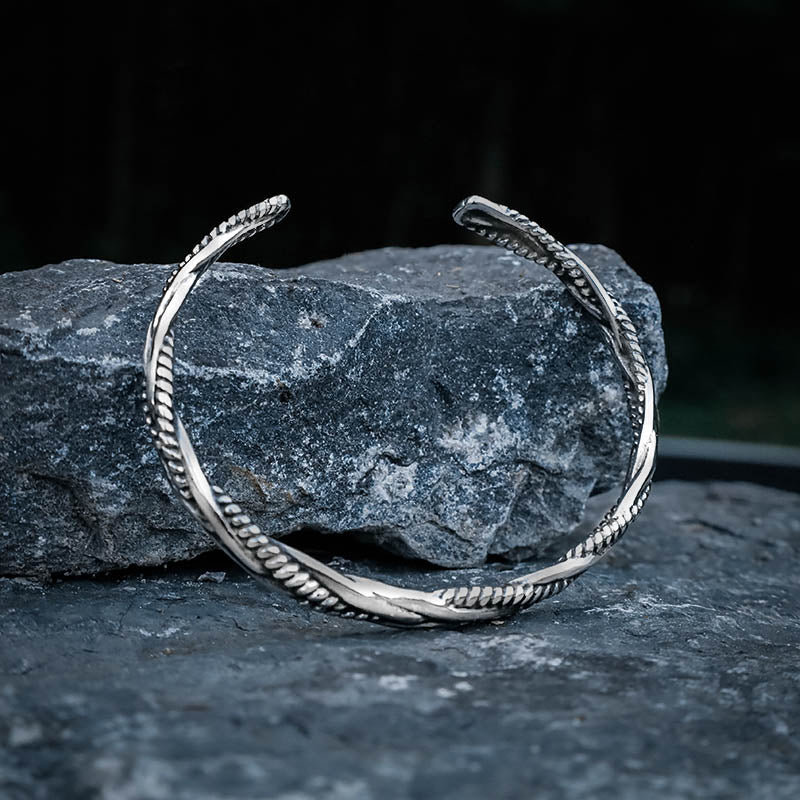 Twisted Steel Bracelet - Stainless Steel