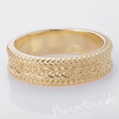 Handcrafted Endless Knot Band - Gold