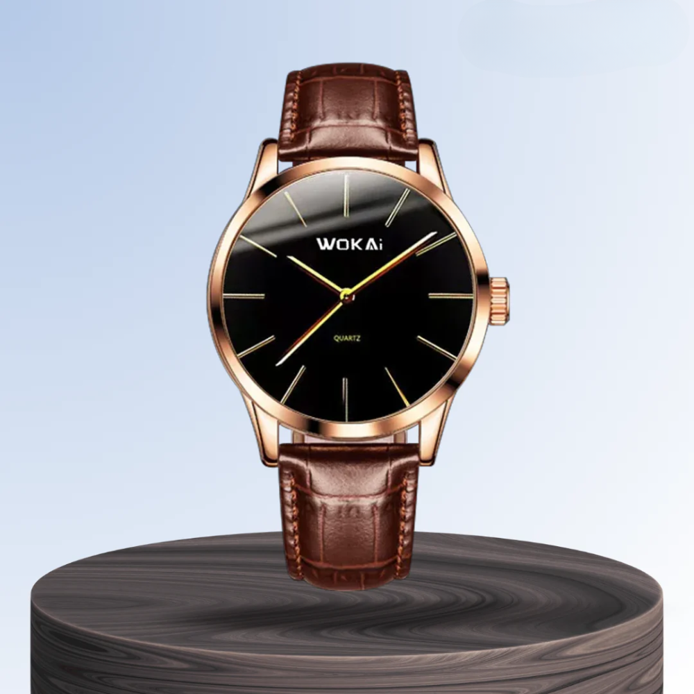 Ian | Elegant Rose Gold Quartz Watch Dean | 40mm
