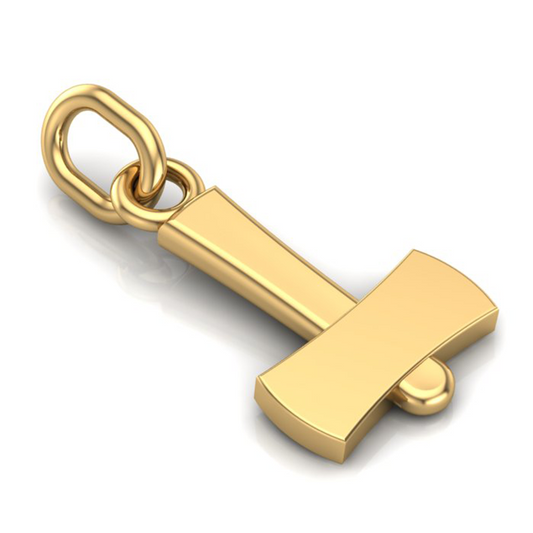 Handcrafted Miniature Battle Mjolnir - Gold