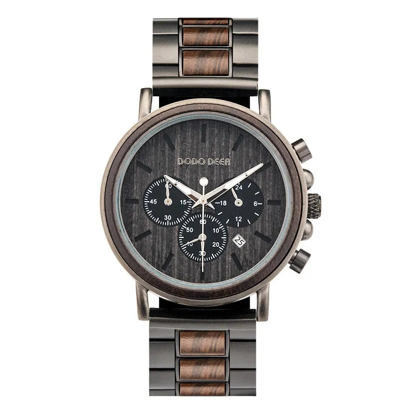 Tempus | Luxury Wood Stainless Steel Men Watch