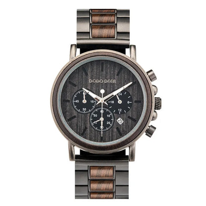 Tempus | Luxury Wood Stainless Steel Men Watch