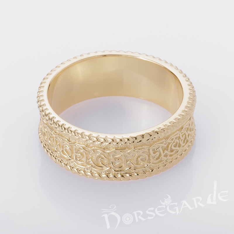 Handcrafted Twisted Knot Band - Gold