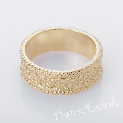 Handcrafted Twisted Knot Band - Gold
