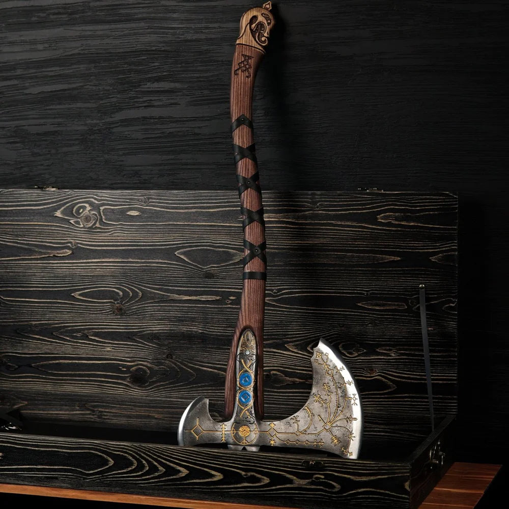 Handforged Leviathan Replica Axe - Gold