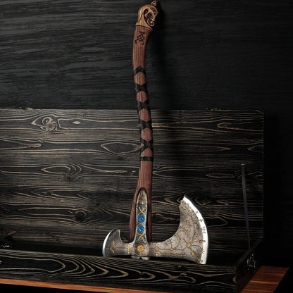 Handforged Leviathan Replica Axe - Gold