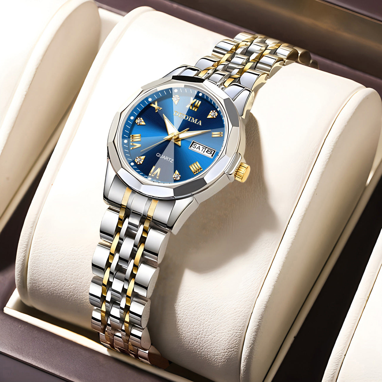 Gold Strap Blue surface