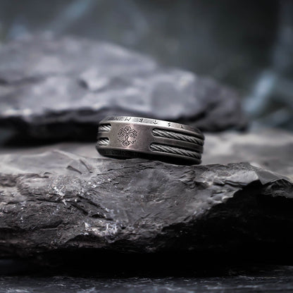 Rustic Odin's Sacrifice Ring - Stainless Steel