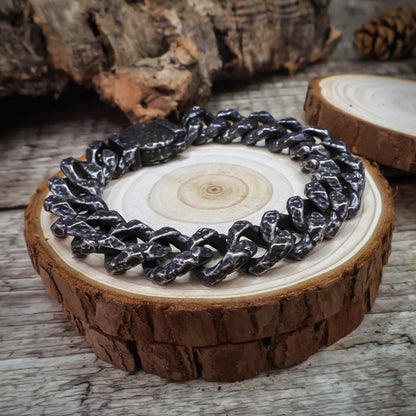 Battered Iron Warrior Bracelet - Stainless Steel
