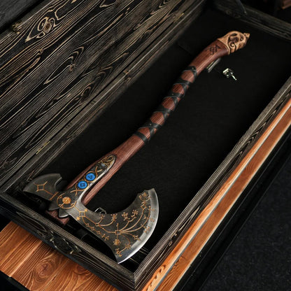 Handforged Leviathan Replica Axe - Gold