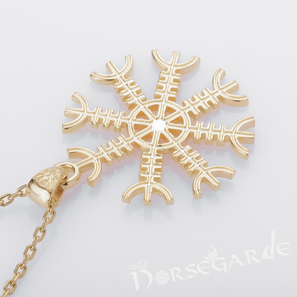 Handcrafted Helm of Awe Amulet - Gold