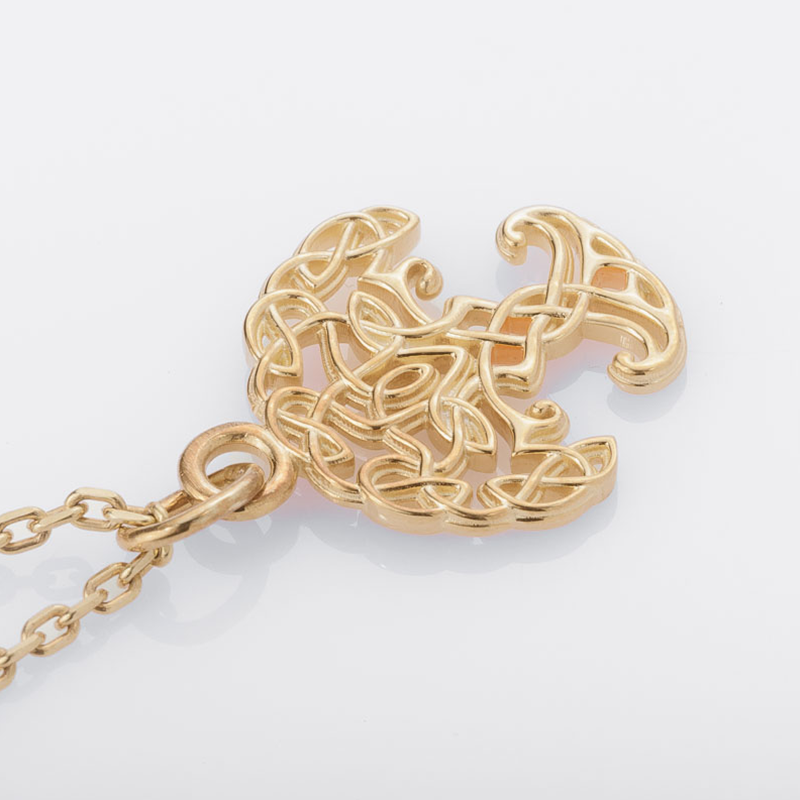 Handcrafted Miniature Yggdrasil Pendant - Gold