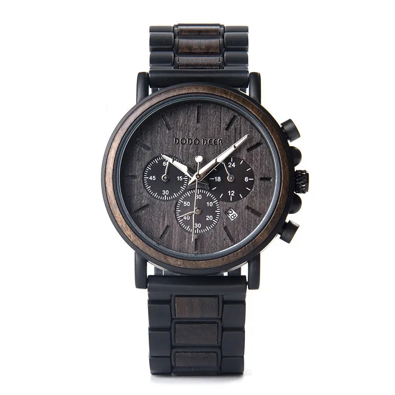 Tempus | Luxury Wood Stainless Steel Men Watch