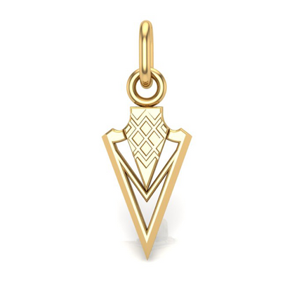 Handcrafted Miniature Gungnir Spear Pendant - Gold
