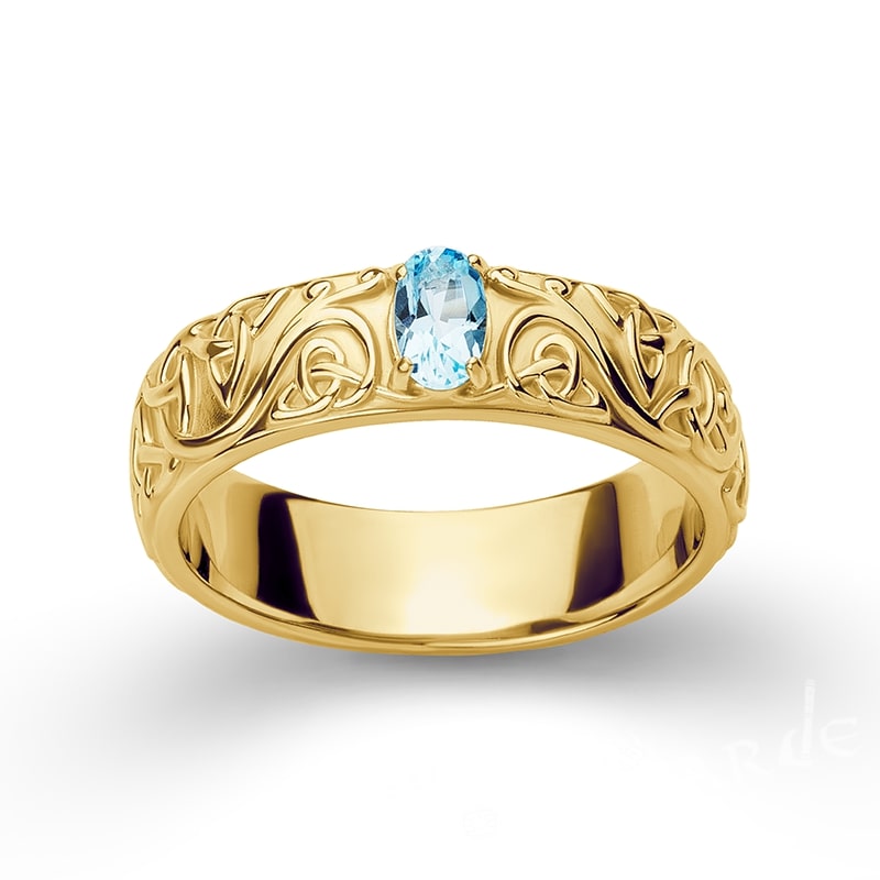 10k / Yellow / Blue Topaz