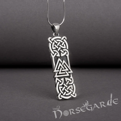 Handcrafted Celtic Pattern & Valknut Pendant - Sterling Silver