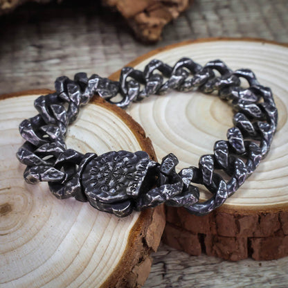 Battered Iron Warrior Bracelet - Stainless Steel