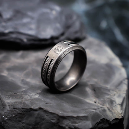 Rustic Odin's Sacrifice Ring - Stainless Steel