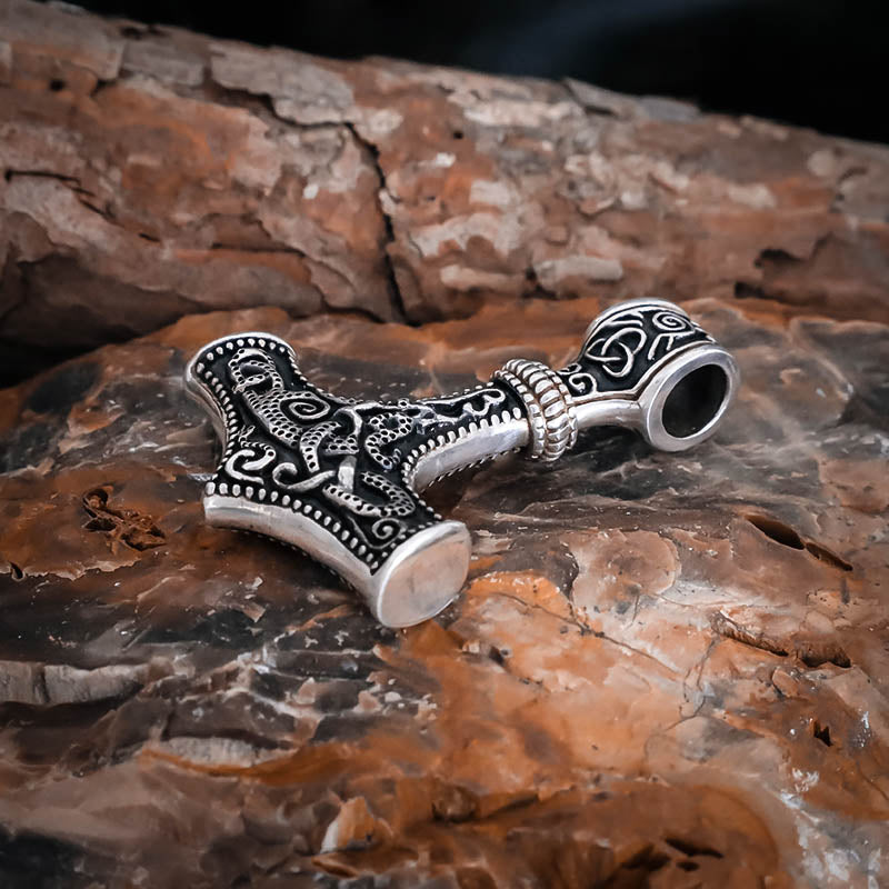 Ornamental Mjölnir Amulet - Stainless Steel