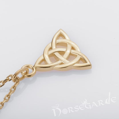 Handcrafted Miniature Celtic Knot Pendant - Gold