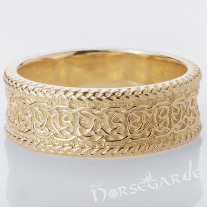 Handcrafted Twisted Knot Band - Gold