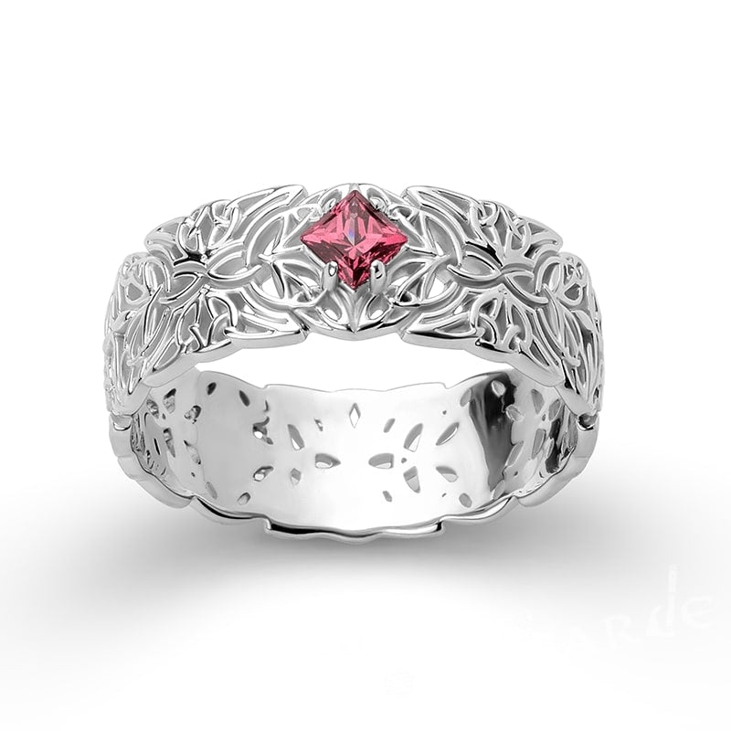 10k / White / Natural Garnet