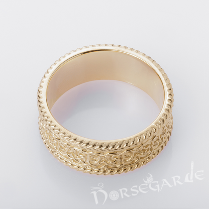 Handcrafted Twisted Knot Band - Gold