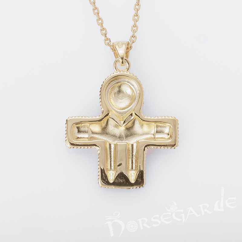 Handcrafted Viking Crucifix Replica - Gold