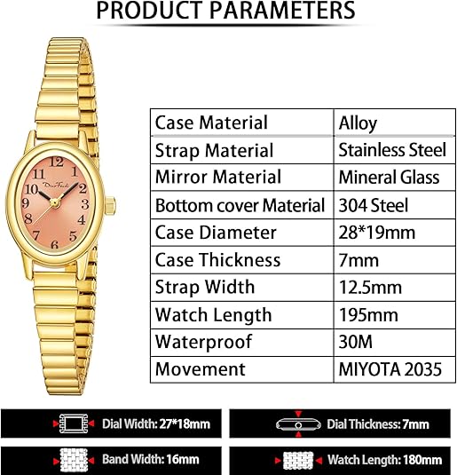 Stylish women's watch - Fashionable mini watch with stainless steel strap