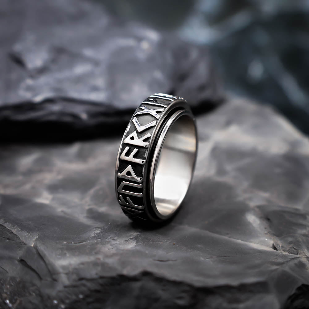 Rune Spinner Ring - Stainless Steel