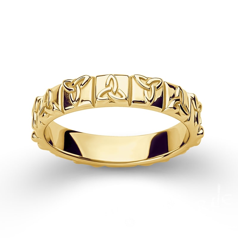 Handcrafted Triquetra Noble Band - Gold