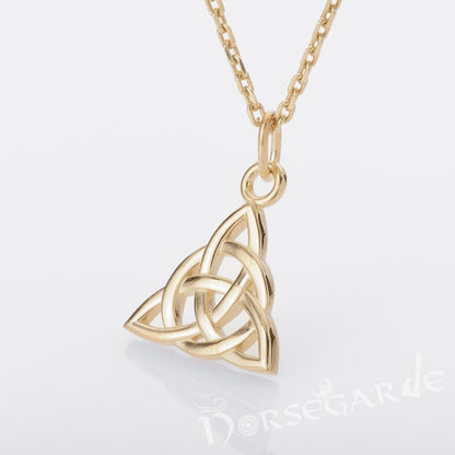 Handcrafted Miniature Celtic Knot Pendant - Gold