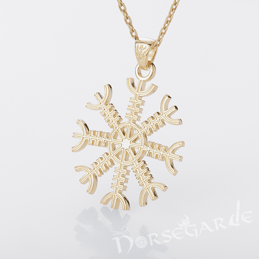 Handcrafted Helm of Awe Amulet - Gold