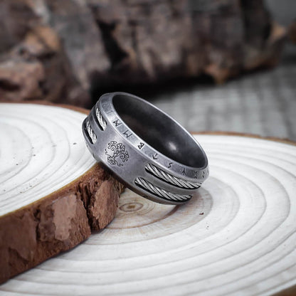 Rustic Odin's Sacrifice Ring - Stainless Steel