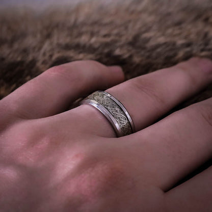 Viking Ornamental Ring - Stainless Steel