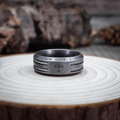 Rustic Odin's Sacrifice Ring - Stainless Steel