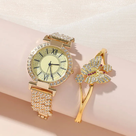Avenoir | Bracelet Full Diamond Luxury Elegant Gold Watch