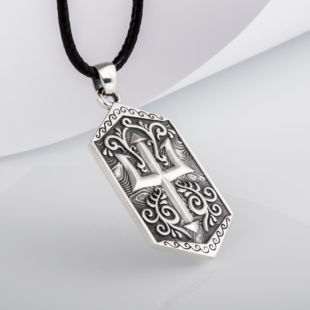 Handcrafted Deep Sea Trident Amulet - Sterling Silver
