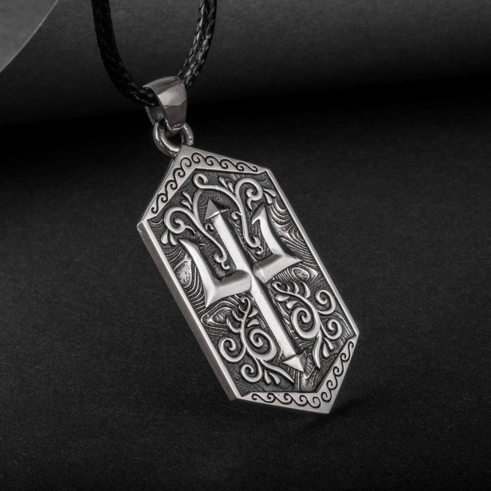 Handcrafted Deep Sea Trident Amulet - Sterling Silver