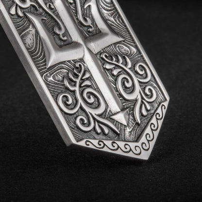 Handcrafted Deep Sea Trident Amulet - Sterling Silver