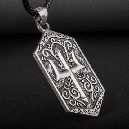Handcrafted Deep Sea Trident Amulet - Sterling Silver